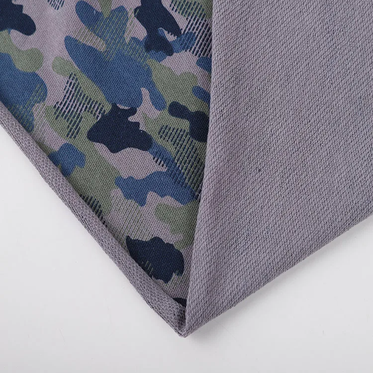 Popular camouflage pattern fleece knitting terry fabric for sportswear military