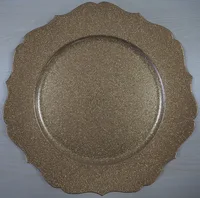 

Cheap wedding table decorative charger plate gold designer plates