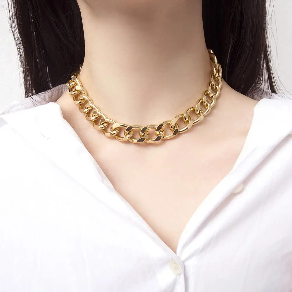 

characteristic metal chain high quality necklaces new popular choker gold necklaces jewelry women necklaces 2020