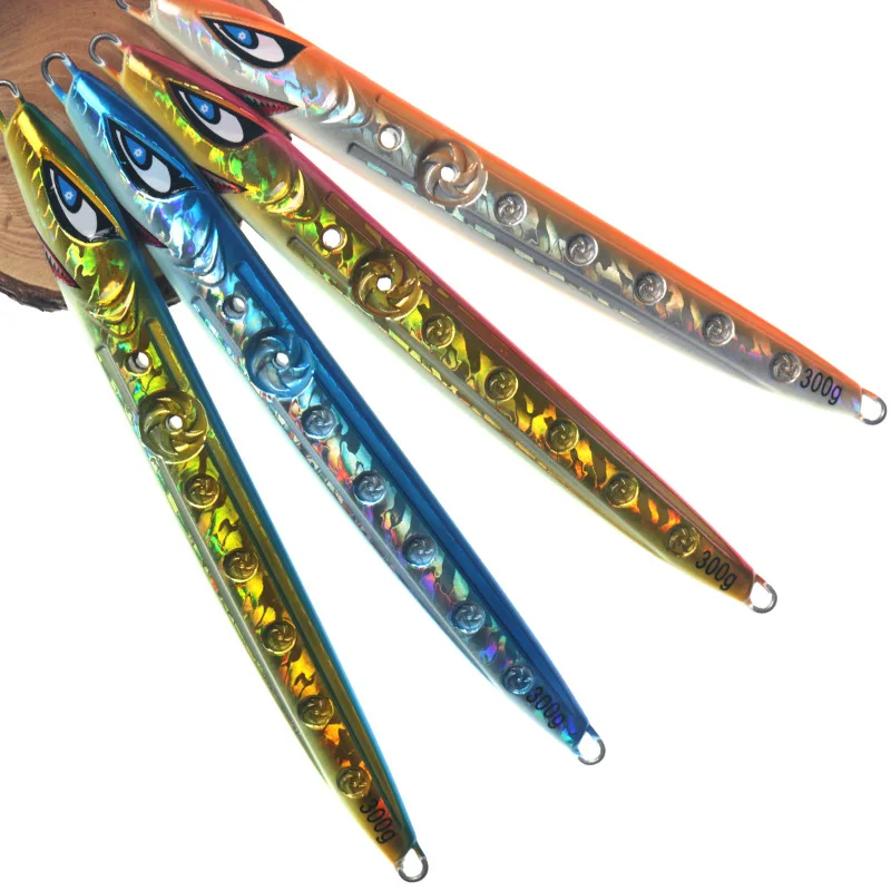 

OEM Isca Artificial Fishing Lures Saltwater 300g 20cm 3D Eye Grouper Wobbler Spinnerbait Se Uelos De Pesca Slow Pitch Jig Lure, 4 colors