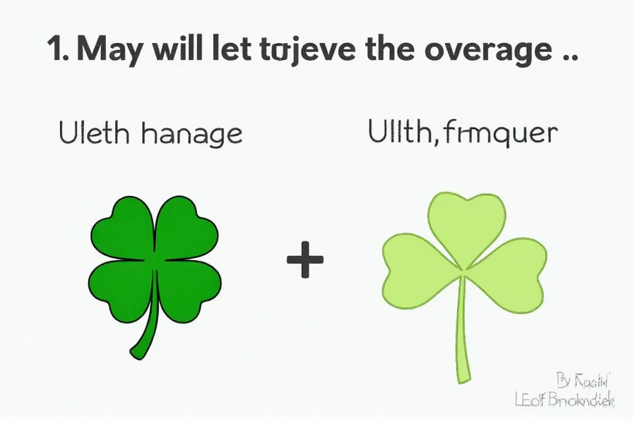 Vierblättriges Kleeblatt zwischen dreiblättrigen Exemplaren auf Wiese
