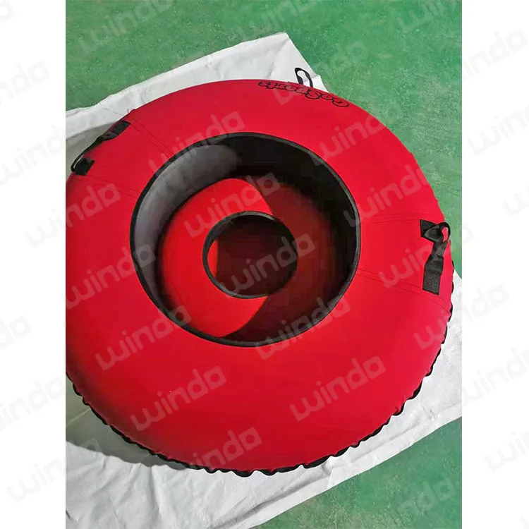 

Dia 90cm PVC bottom & rubber inner tube winter sport towable inflatable snow sled tube, Custom