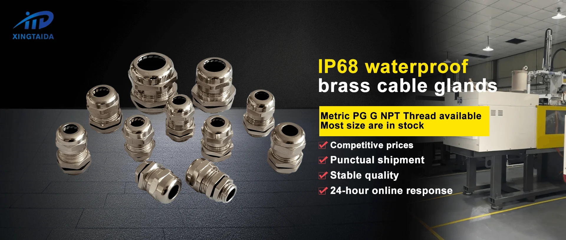 CABLE GLAND BRASS STAINLESS STEEL IP68 METRIC PG G NPT THREAD