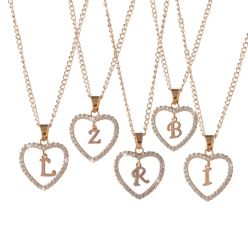 Heart Pendant Neck Chain Women Jewelry 