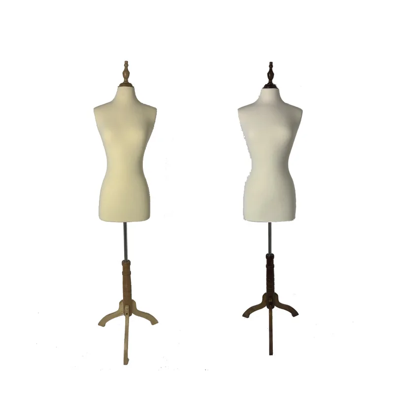 Clothes Store Female Wedding Dress Famale Up-Body Plastic Mannequins White Cotton Cloth Garment Window Display Stand