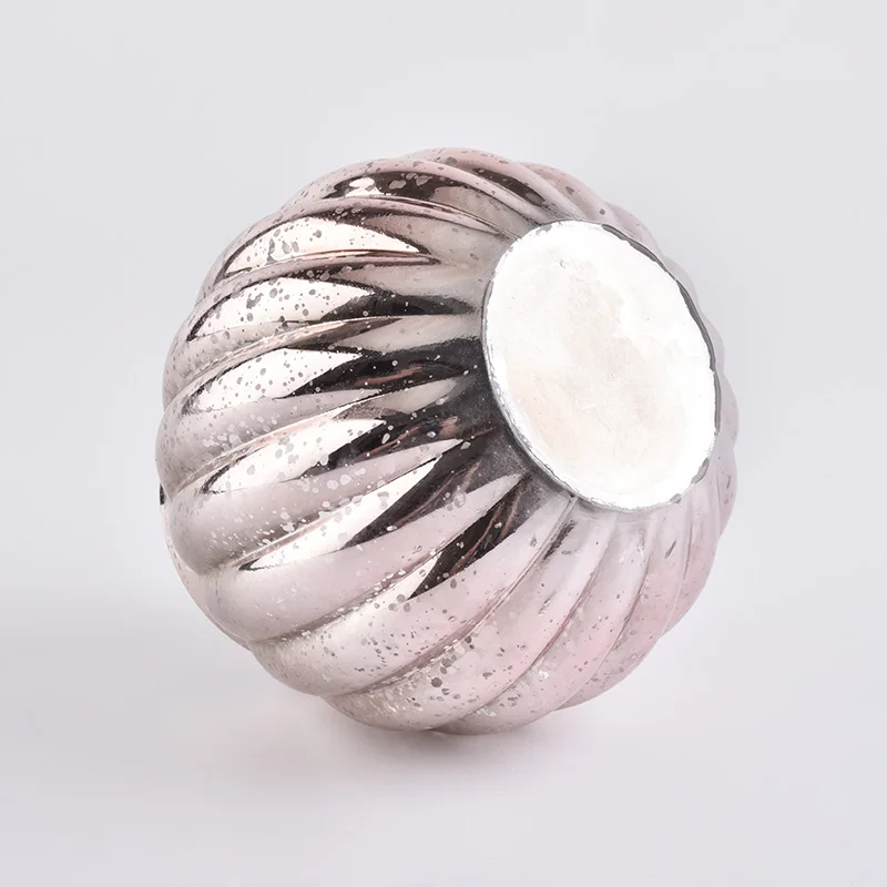 Wholesale Mercury Rose Gold Glass Candle Jars