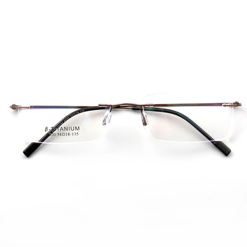 

2019 new design high quality memory titanium rimless eyewear, anti blue light glasses 6020, Avalaible