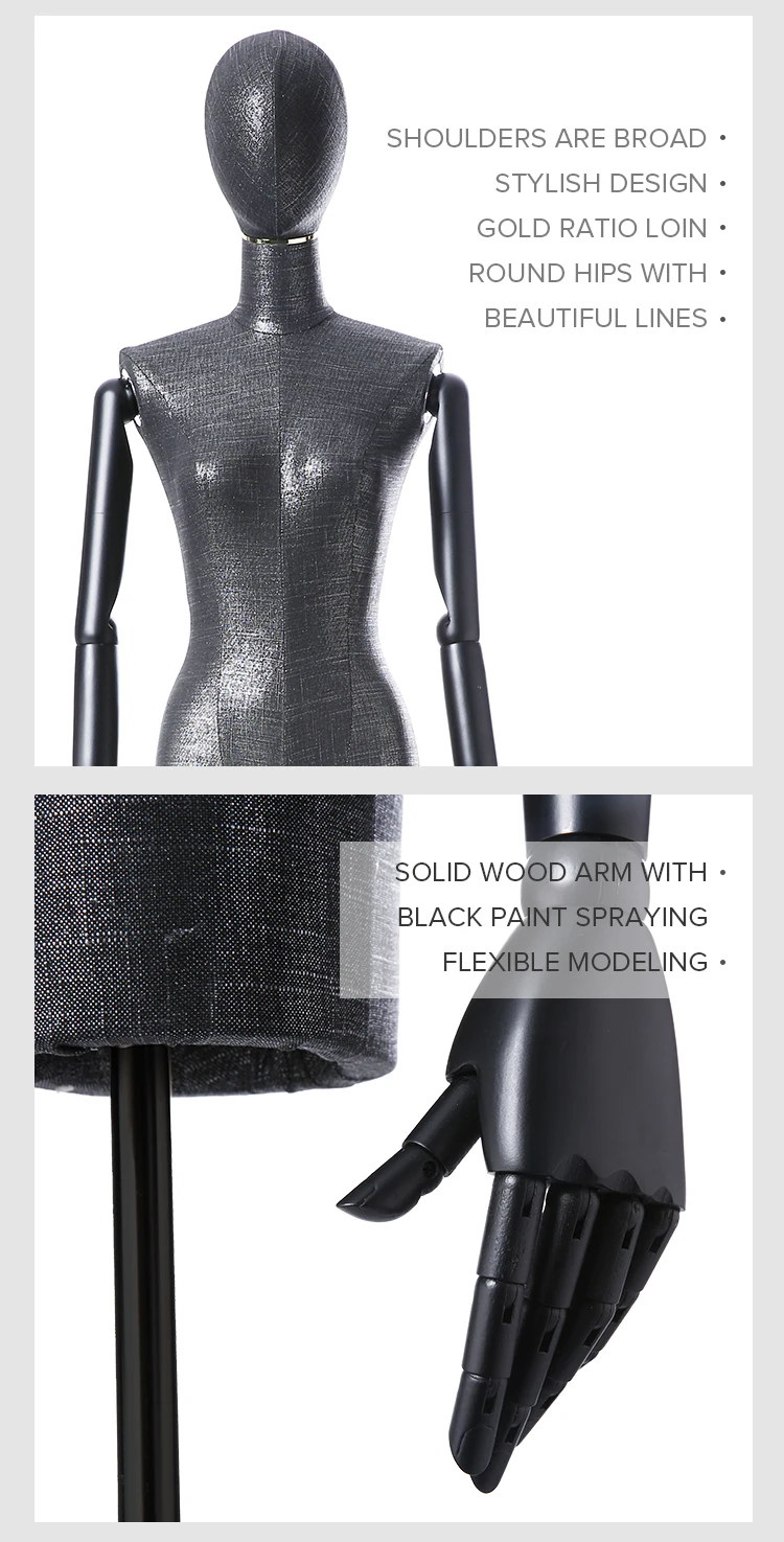 Uk Warehouse Fabric Mannequin With Arms Half Body Torso Female Mannequins With Head Buy