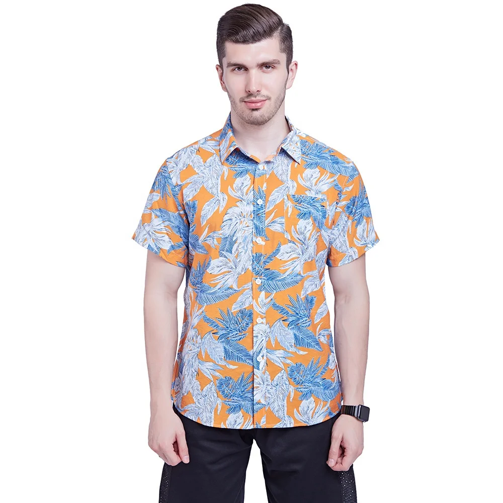 

Gulidd Summer Holiday Tropical Design short sleeve Hawaiian Latest Fashion Men's Comfortable Customized Printing Shirts