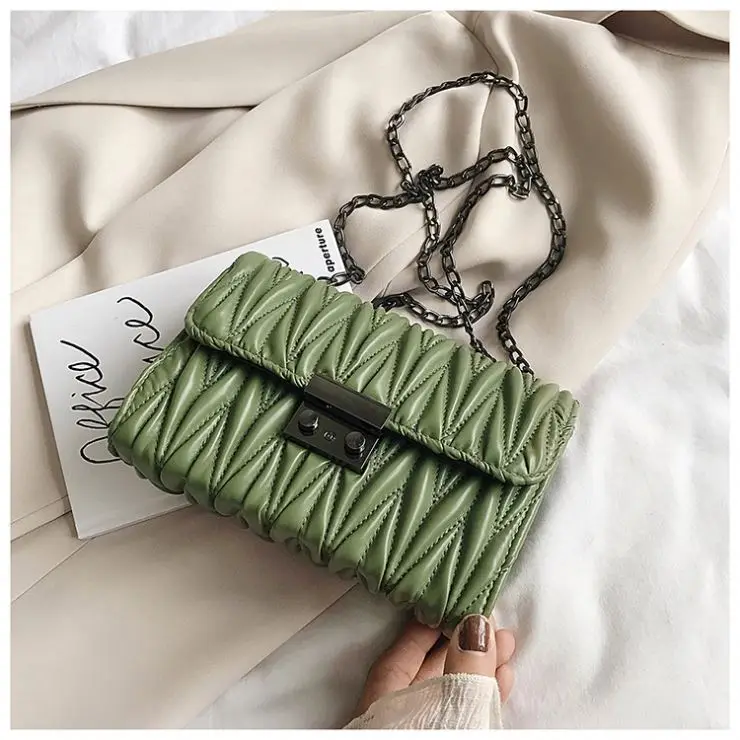 

2021 girls tote new fashion stylish ladies hand bags women's modern wallet soft lady bags ins purses woman chain crossbody, Picture