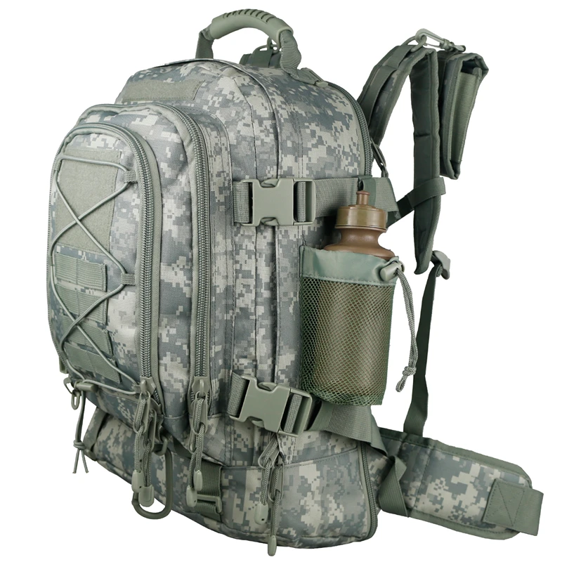 

Large Military Army 3 Day Assault Pack Molle Water-resistant Expandable 40-60L Bug Out Bag military bag, Acu