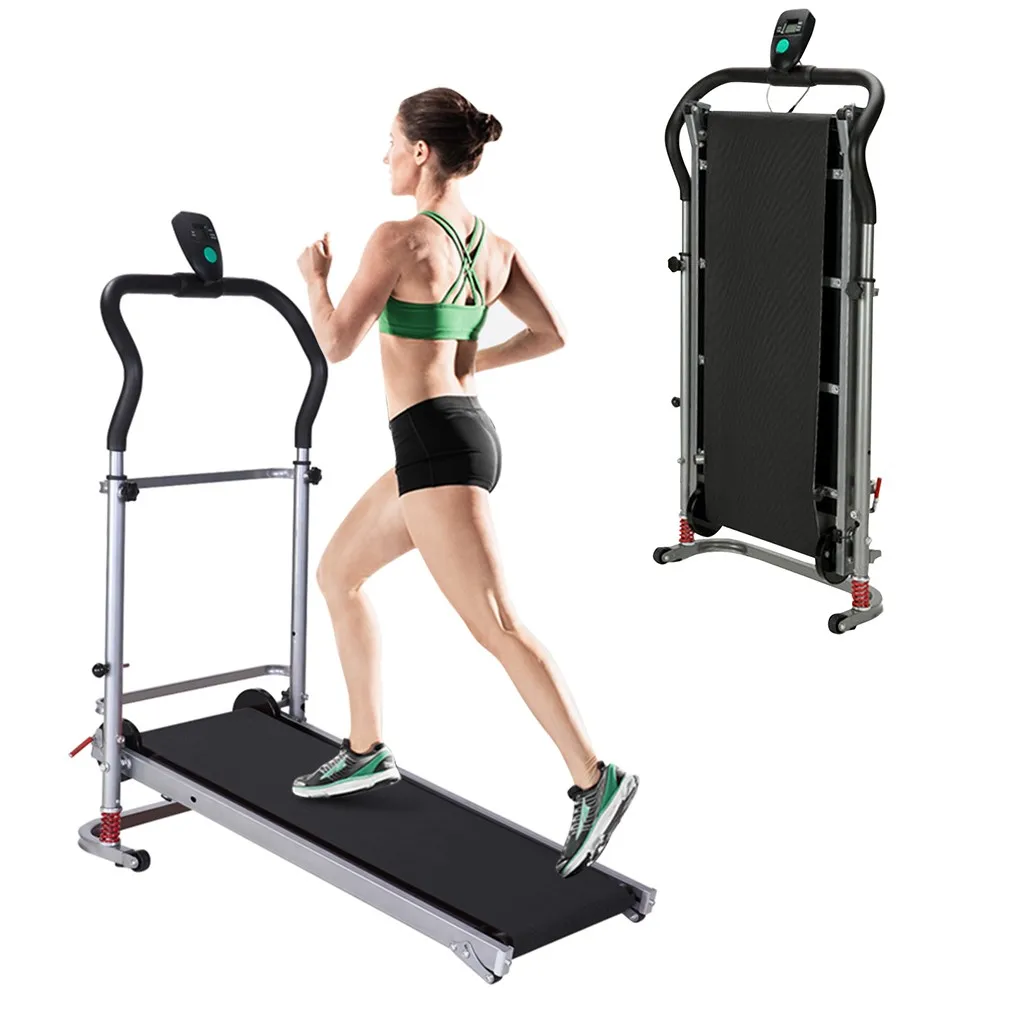 

Folding Treadmill Multifunction Shock-absorbing Running Jogging Machine with LCD Screen Home Office Gym Fitness Exercise