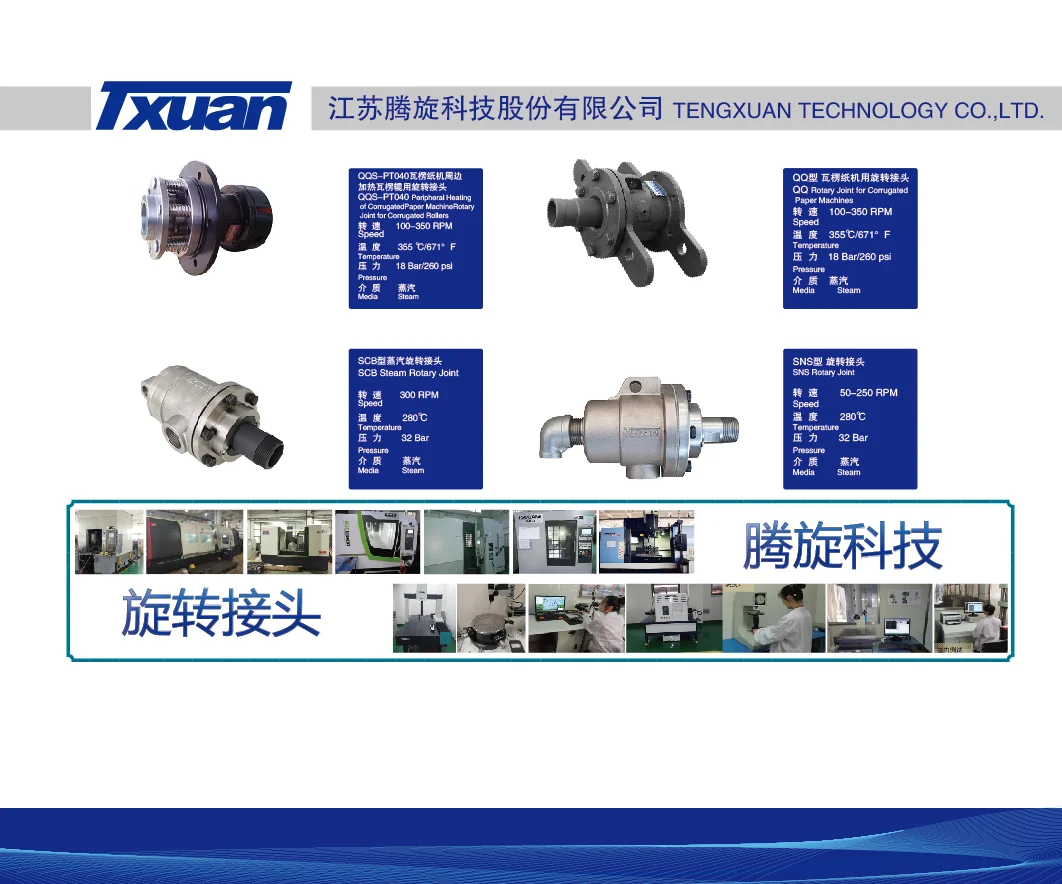 
Txuan manufacturer high performance rotary joint steam swivel fitting for corrugated industry 