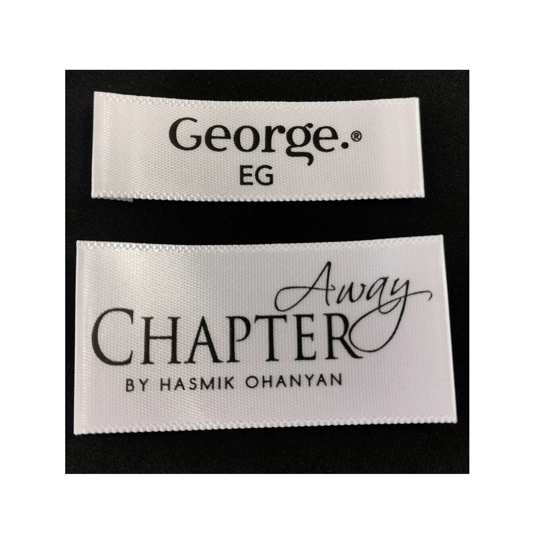 

Custom clothing labels care label screen printed satin label, Customized