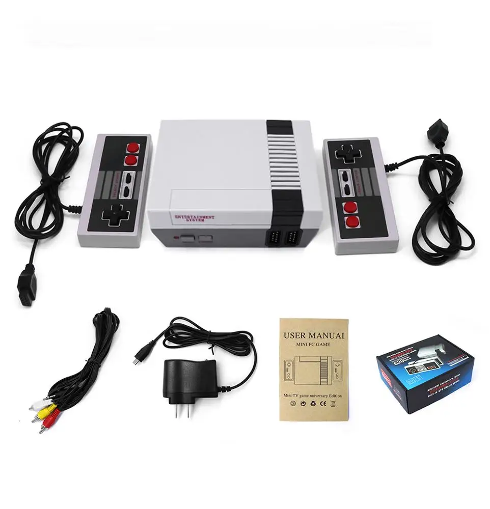 2019 Xlintek wholesale built-in 620 classic games 8 bit retro video game console