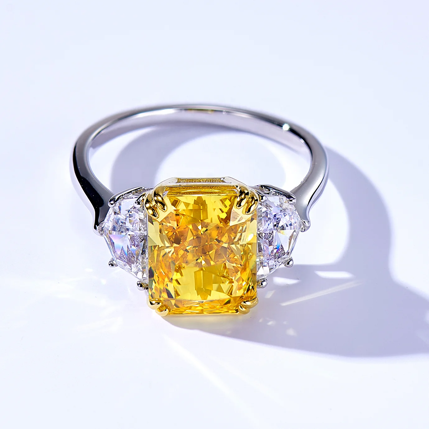 

Engagement rings cz paved elegant ring with 18k gold plated