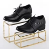 RuiChen Metal Stainless Steel Titanium Gold Cube Display Stand Acrylic Shoes Riser Shoe Display Case For Display Shoes