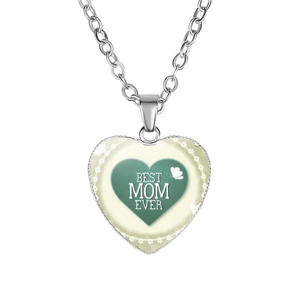 

Mother's Day Gift Customized 18K Gold Plated Crystal Necklace Mother Pendant Necklace Gold Plated Ladies Jewelry, Picture shows