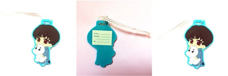 pvc rubber travelling luggage tags