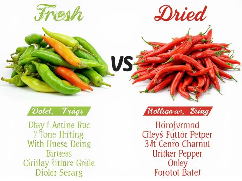 Fresh vs Dried Pepper Names: Key Differences Explained