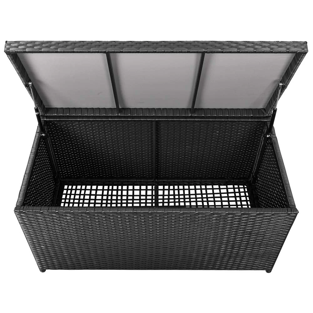 
Rattan Outdoor Storage Box - 70 Gallon Wicker Patio garden Water Resistance Deck Box 