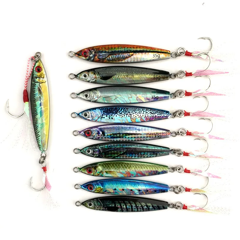 

Gorgons 3D print jigs 20g/35g/60g/80g metal jig long shot jigging lure saltwater fishing lure, 11 colors