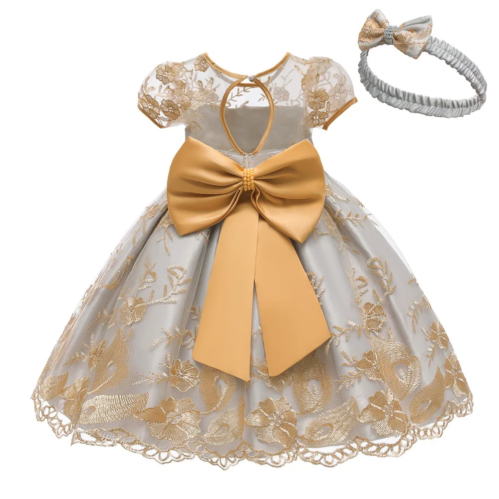 

wholesale kids girl dresses Hot sale backless 1-9Years baby girls party wear birthday wedding Dresses