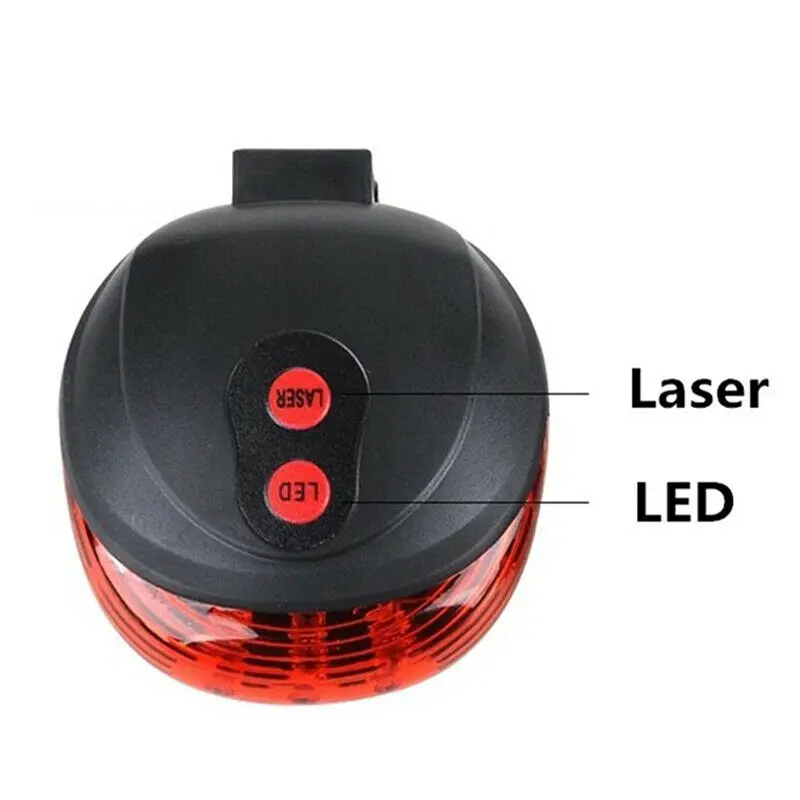 

LED Bicycle Rear Tail Light 2 Laser+5 LED Flashing Bike Cycling Safety Warning