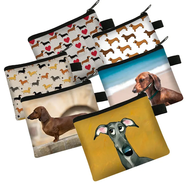 

Cute Dachshund Dog Coin Purses Girls Cute Pet Animal Wallet Ladies Clutch Change Purse Female Mini Money Bag, Customized