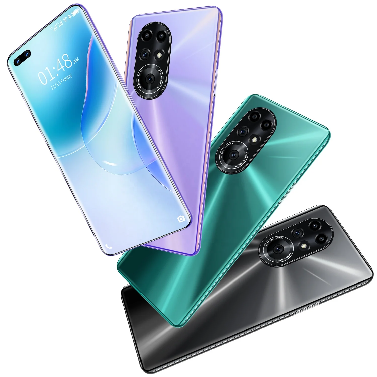 

Factory Price original Nova8 pro 7.3inch Mobile Phone Android 10 8+256GB Smartphone, Green/black/purple