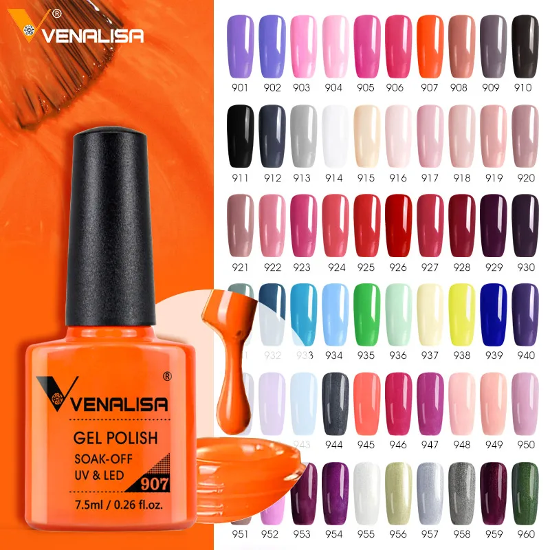 

Supplies Nails Venalisa Nail Polish UV Gel 60 Colors 7.5ml Varnish Permanent Manicure Gel UV Gel Top Coats