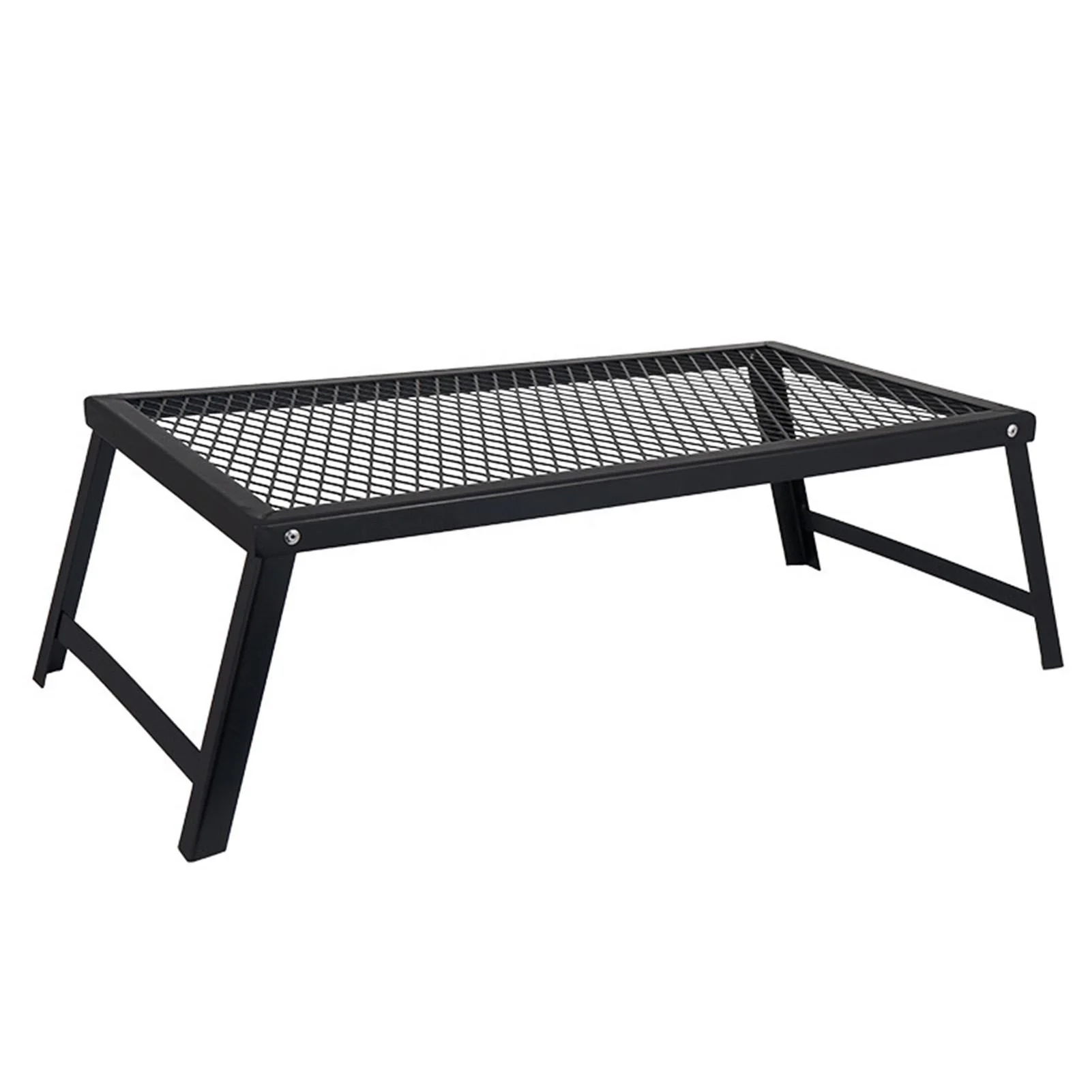 

TY Foldable BBQ Grill Rack Campfire Table for Cooking Camping Barbecue Outdoor Picnic Accessories, Black