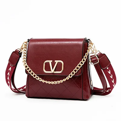 

Trend Line Fashion Temperament Lady Handbag Wide Shoulder Strap Lady Shoulder Bag Wild Girl Messenger Bag