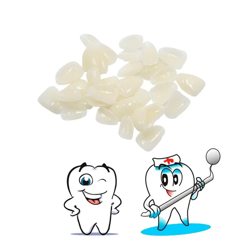

Dental Ultra Thin Whitening Porcelain Teeth Medical Veneers Resin Teeth Anterior Temporary Crown, White/yellow