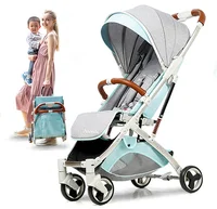 

High quality pu wheels portable folding travel system Household products Baby stroller