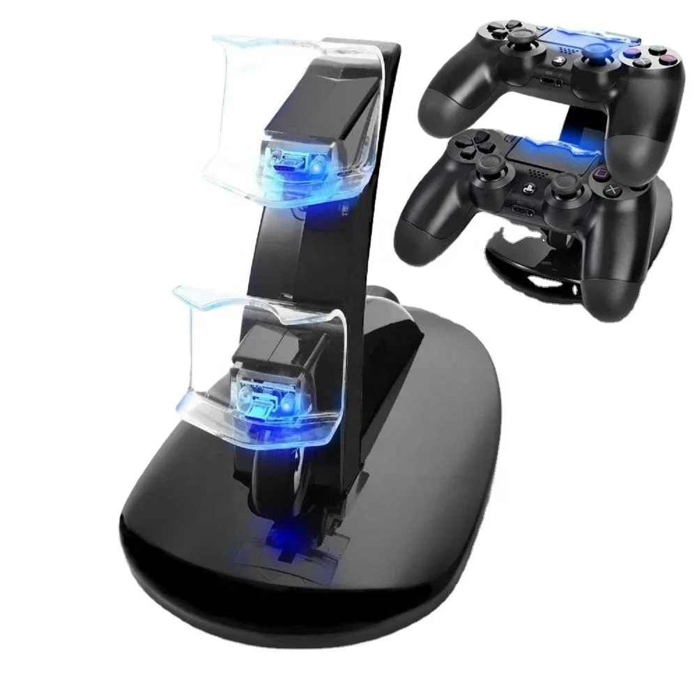 

Controller Charger Dock LED Dual USB ps 4 Charging Stand Station Cradle For Sony Playstation 4 PS4 / PS4 Pro Slim Controller