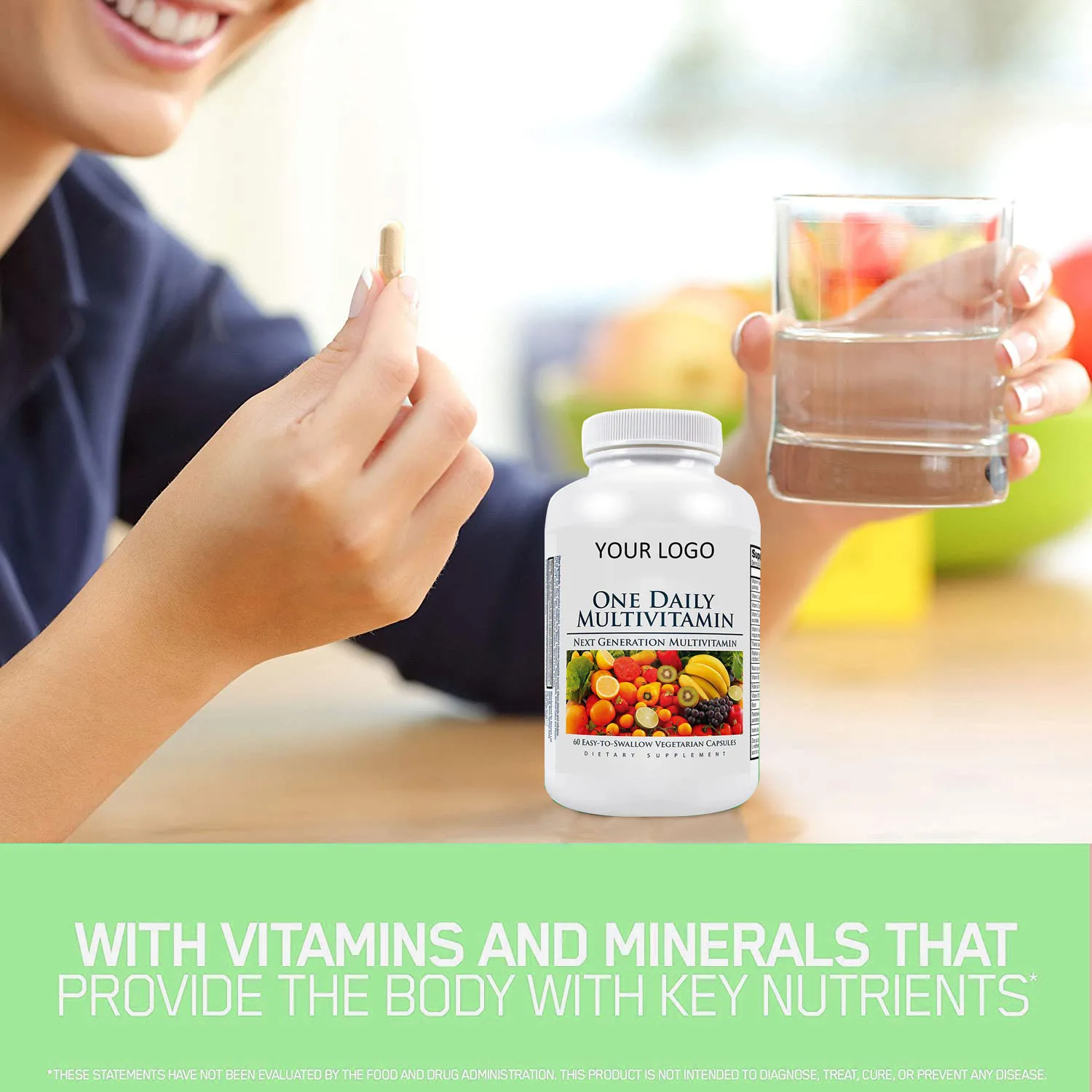 Cápsulas Vegana Multivitamina Para Hombre Y Mujer,Suplemento De Salud