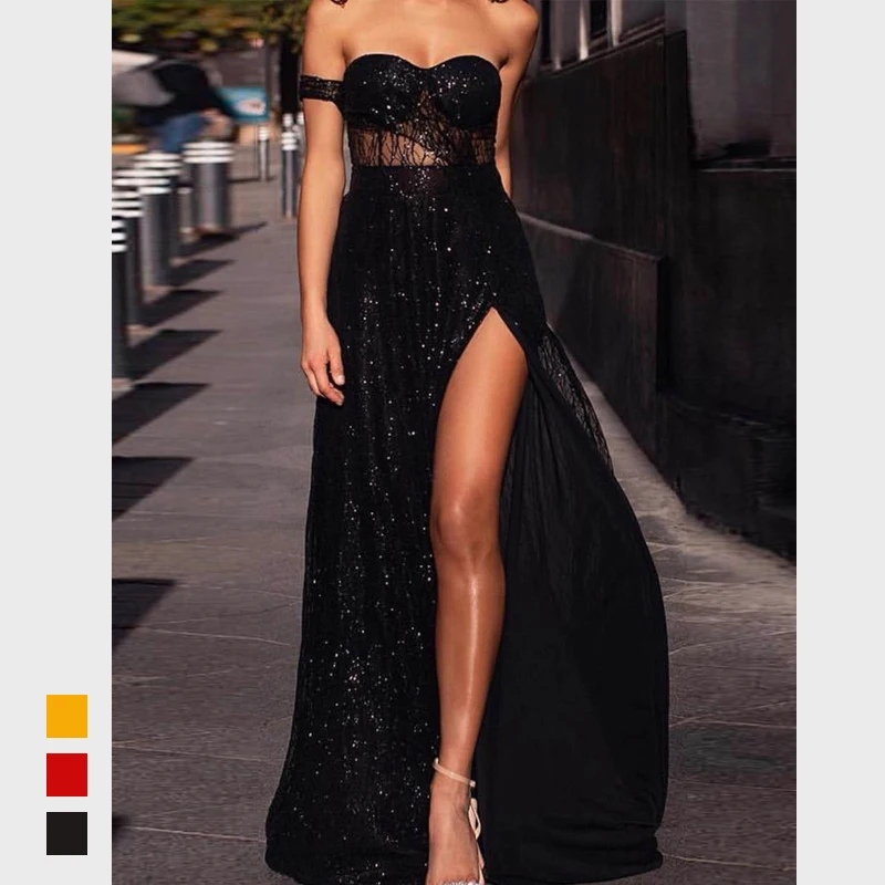 

New elegant sexy ladies evening long unique mermaid one shoulder appliqued vintage prom dresses 2021