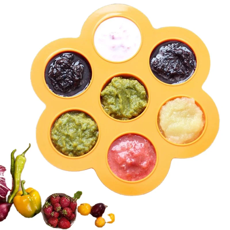 

Bpa Free 7 Holes Creative Silicone Tray With Lid Egg Bites Mold Silicone Egg Storage