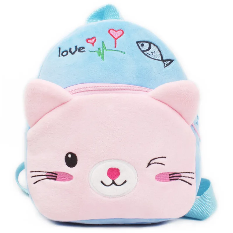 

Kids Backpack Cartoon Plush Pink Cat Toddler Soft Animal Gift Soft Plush Cattle Backpacks