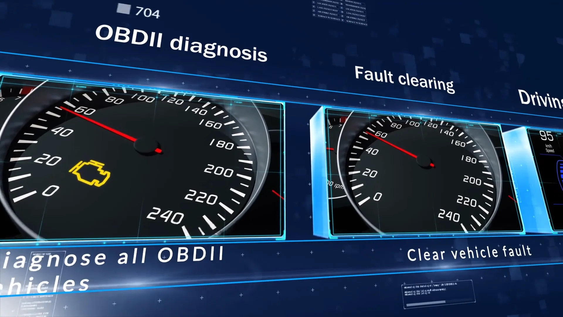 Car Speedometer Obd2 Digital Gauge Rpm Speed Meter Gauge Diagnostic