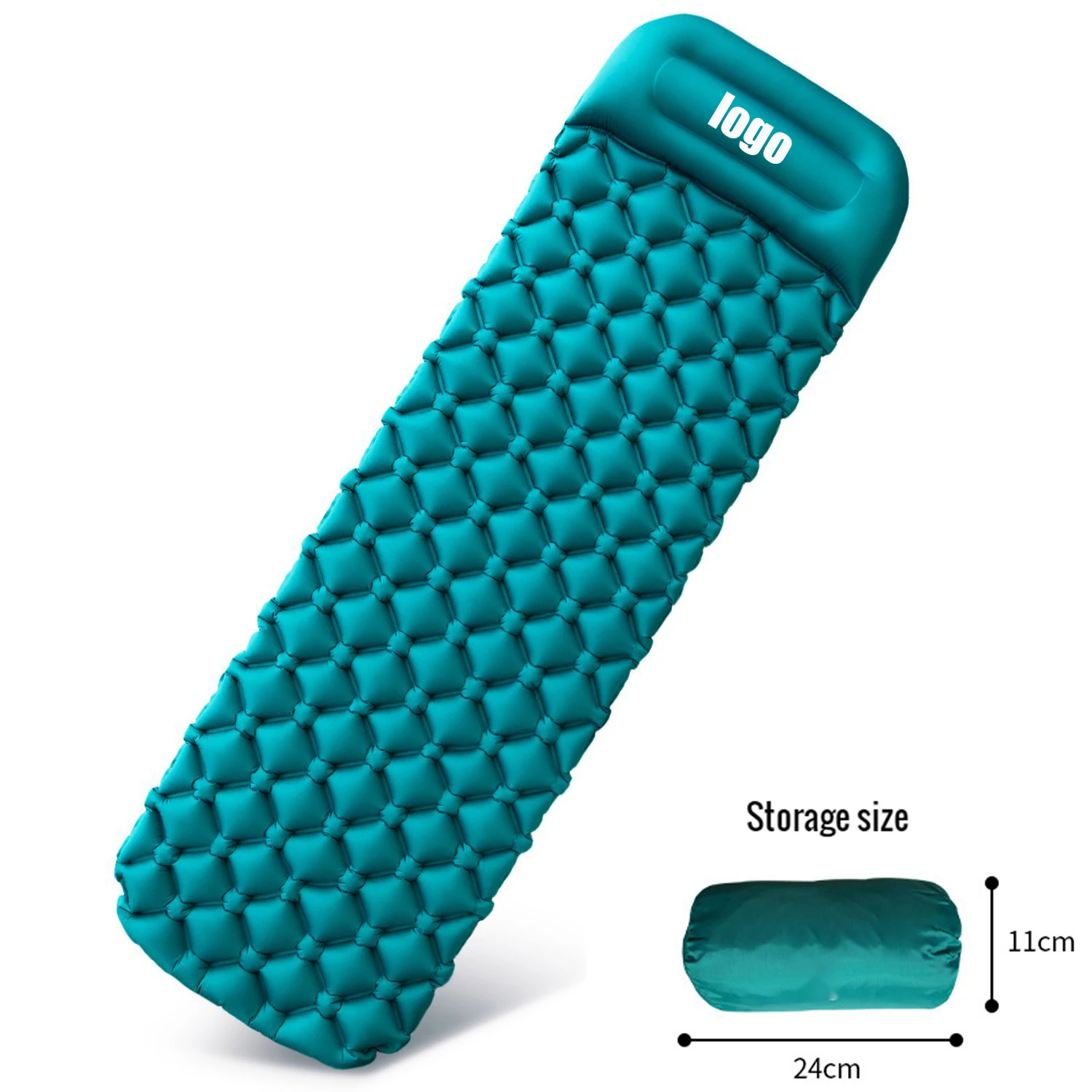 

Outdoor Waterproof Lightweight Floor Mesh Folding Small Car Foldable Double Air Sleeping Pad Self Inflating Camping Mat