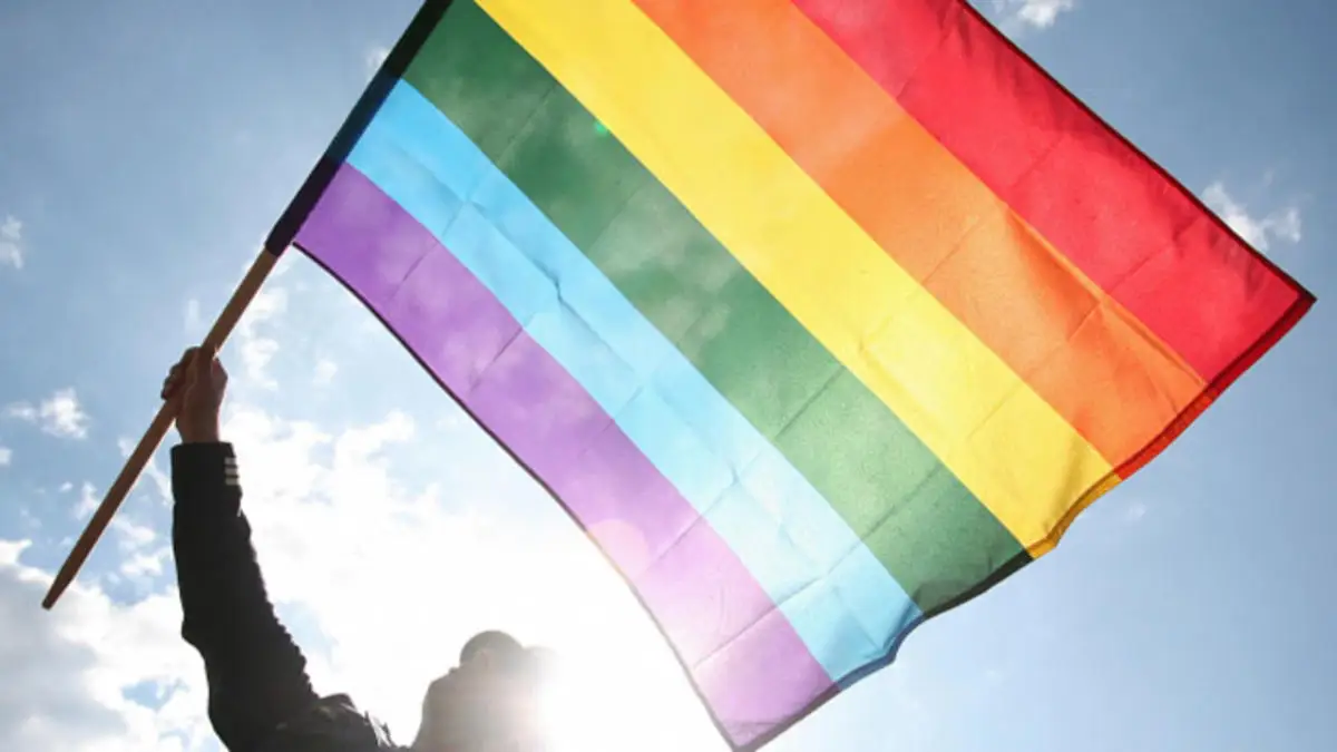 90 × 150 厘米丝网印刷同性恋骄傲彩虹飞扬旗