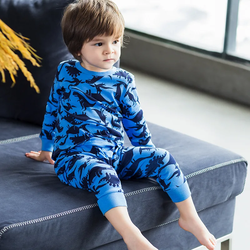 
high quality kids sleepwear boys cotton sleepwear 4 patterns pajamas girls kids pajamas set 9U303 