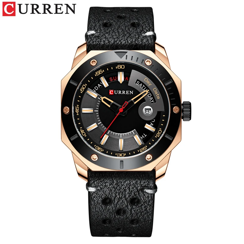 

CURREN Men Watch Top Brand Luxury Business Wristwatch Fashion Casual Leather 8344 Sports Waterproof Clock Relogio Masculino