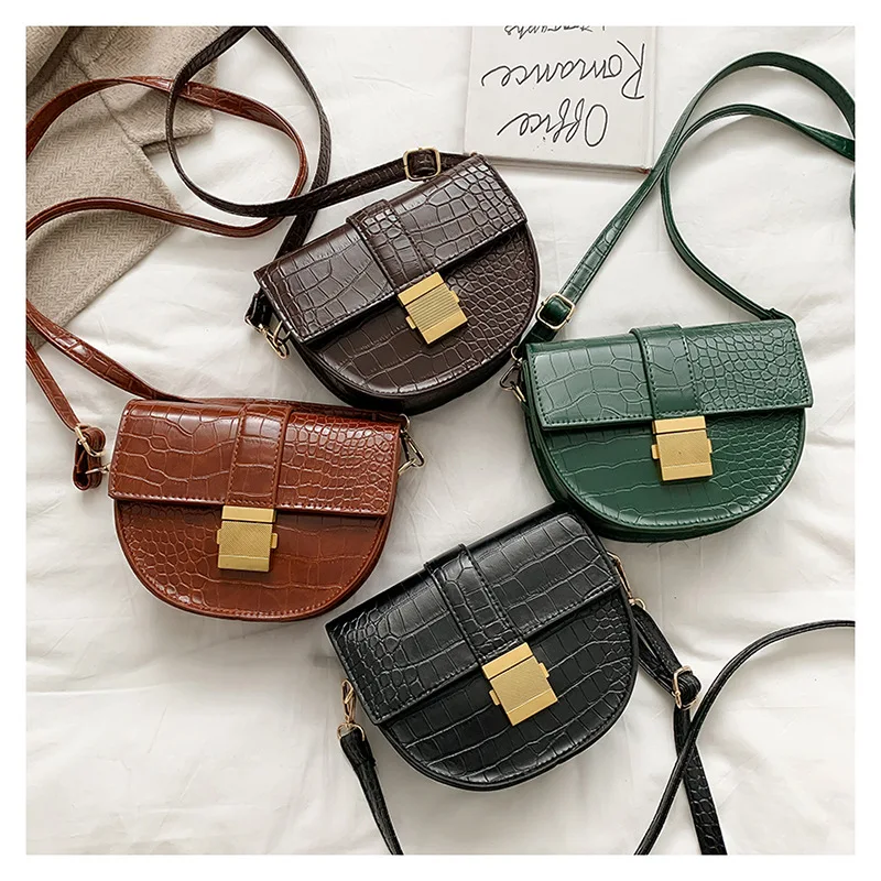 

Kids 2020 purses purses cellphone bag crossbody half moon crossbody bag, Black/brown/dark brown/green