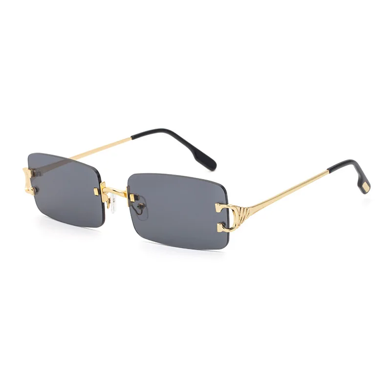 

2021 sunglasses new Frameless luxury men's fashion small Square trend sunglass women lentes de sol