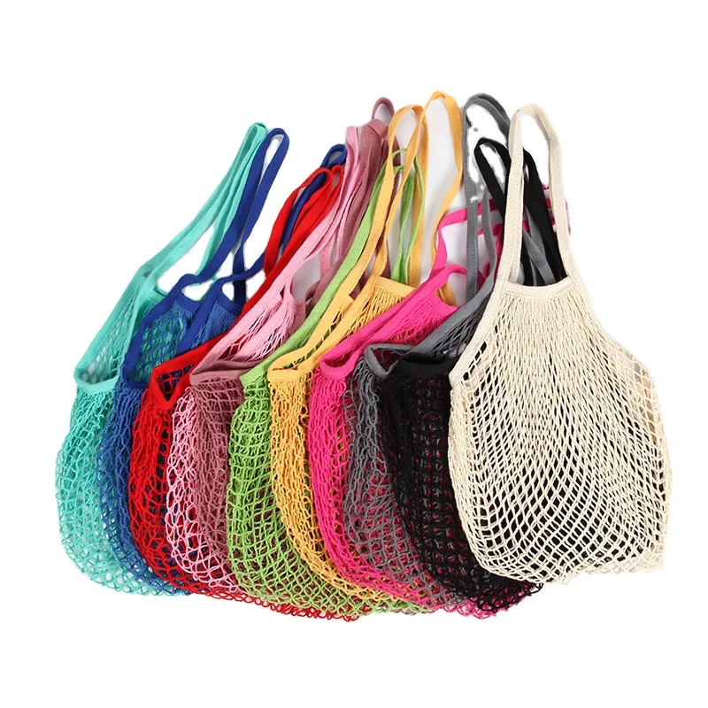 

Reusable Friendly Eco Cotton Mesh Shopping String Net Bag for Fruit And Package, White.ect