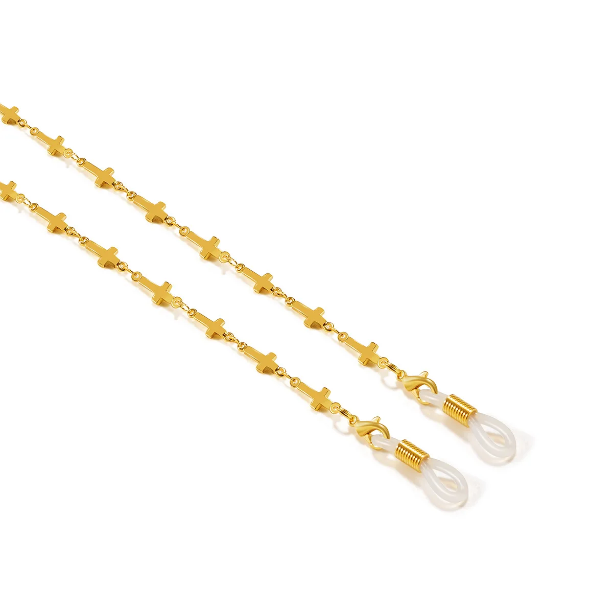 

Fashion Wholesale Gold Gold Copper Alloy Cross Glasses Chain ,Eyeglasses accessories,gold eyeglasses chain, Gold,silver,