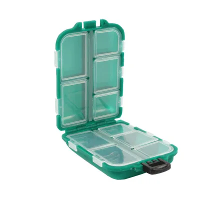 1PC Mini 10Compartments Fishing Lure Spoon Hook Rig Box V5O0 Case Storage I6F8 